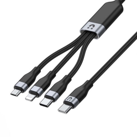 Kabel USB-C Unitek C14101BK-1.5M, 3w1, Lightning, USB-C, microUSB, 1.5m Kabel USB-C Unitek C14101BK-1.5M, 3w1, Lightning, USB-C, microUSB, 1.5m