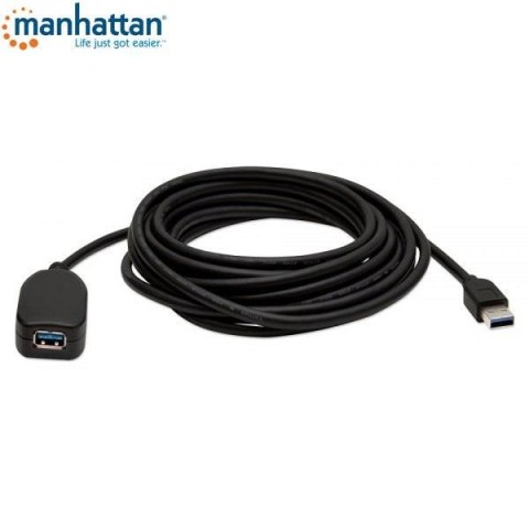 Kabel USB Manhattan aktywny USB 3.0 A-A M/F,5m, czarny Kabel USB Manhattan aktywny USB 3.0 A-A M/F,5m, czarny