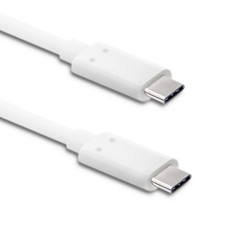 Kabel USB Qoltec 3.1 typ C męski | USB 3.1 typ C męski | 1m | Biały Kabel USB Qoltec 3.1 typ C męski | USB 3.1 typ C męski | 1m | Biały