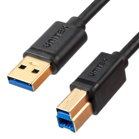 Kabel USB Unitek C14095BK-2M do drukarki, USB-A, USB 3.0, 5 Gbps, 2m Kabel USB Unitek C14095BK-2M do drukarki, USB-A, USB 3.0, 5 Gbps, 2m