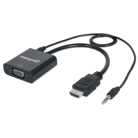 Kabel adapter Manhattan HDMI na VGA 1080p M/F MicroUSB Kabel adapter Manhattan HDMI na VGA 1080p M/F MicroUSB