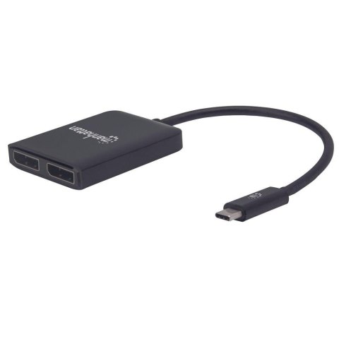 Kabel adapter Manhattan USB-C na 2xDisplaPort 4K z MST HUB Kabel adapter Manhattan USB-C na 2xDisplaPort 4K z MST HUB