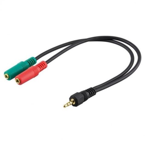 Kabel adapter Manhattan audio stereo 1x jack 3,5mm / 2x jack 3,5mm 0,15m Kabel adapter Manhattan audio stereo 1x jack 3,5mm / 2x jack 3,5mm 0,15m