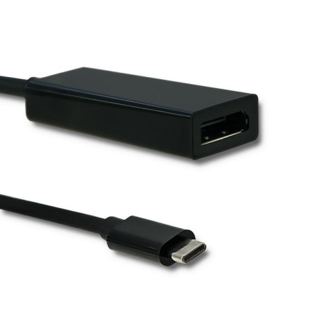Kabel adapter Qoltec USB 3.1 typ C M / DisplayPort Żeński | 4K | 0,23m Kabel adapter Qoltec USB 3.1 typ C M / DisplayPort Żeński | 4K | 0,23m