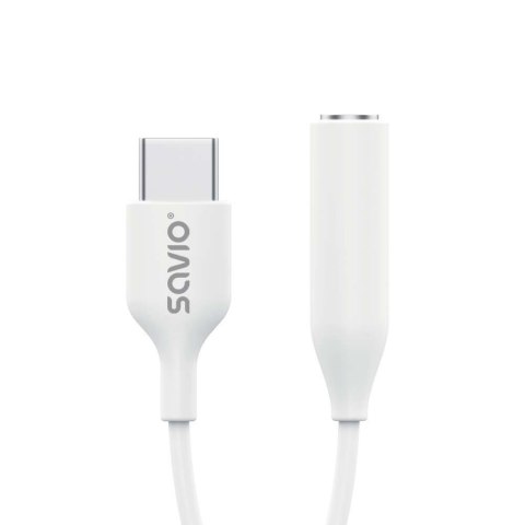 Kabel adapter Savio AK-52 USB-C - Mini Jack 3,5mm (F), Samsung Kabel adapter Savio AK-52 USB-C - Mini Jack 3,5mm (F), Samsung