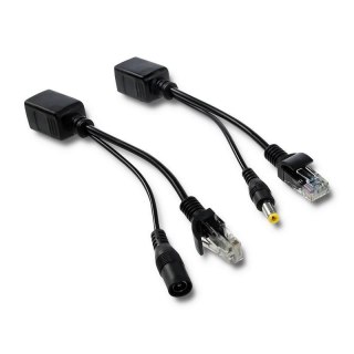 Kabel adapter zasilania PoE Qoltec | LAN | RJ-45