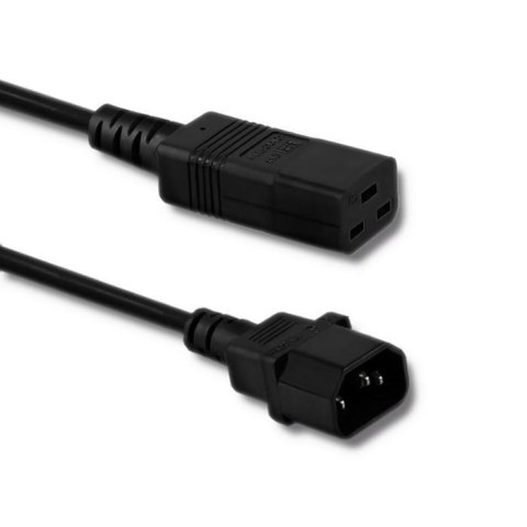 Kabel zasilający Qoltec do UPS | C14/C19 | 2m Kabel zasilający Qoltec do UPS | C14/C19 | 2m