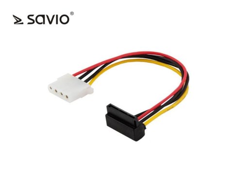 Kabel zasilający Savio AK-42 Molex 4pin F - SATA 15 pin F Kątowy Kabel zasilający Savio AK-42 Molex 4pin F - SATA 15 pin F Kątowy