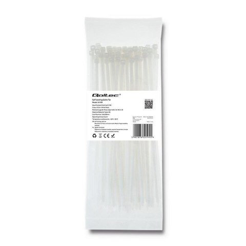 Opaska zaciskowa Qoltec | 3.6*200 | 100szt | nylon UV | Biała Opaska zaciskowa Qoltec | 3.6*200 | 100szt | nylon UV | Biała