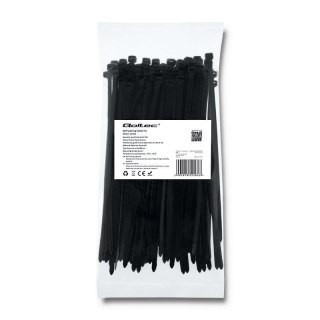 Opaska zaciskowa Qoltec | 4.8*200 | 100szt | nylon UV | Czarna