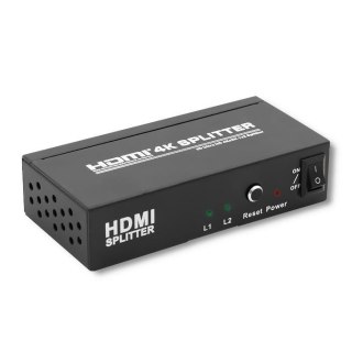 Rozdzielacz aktywny Qoltec Splitter HDMI v. 1.4 | 1x2