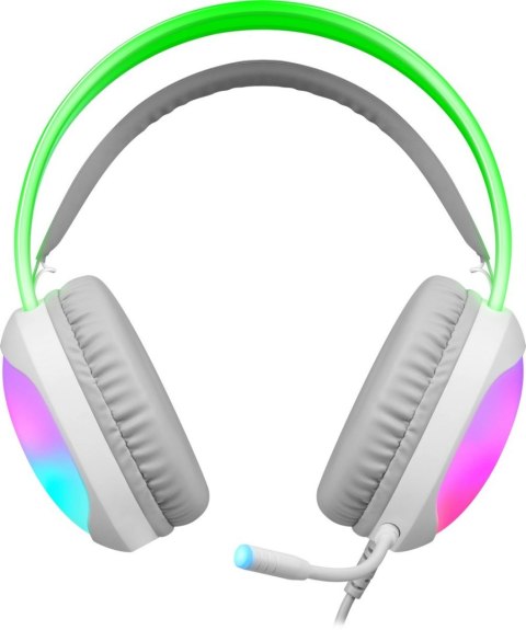 SŁUCHAWKI DEFENDER ECLIPSE RGB BIAŁE
