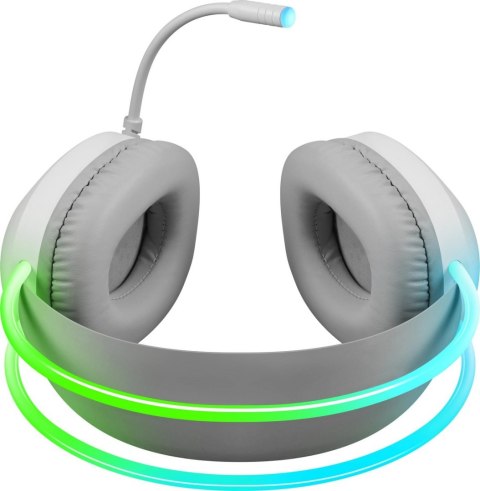 SŁUCHAWKI DEFENDER ECLIPSE RGB BIAŁE