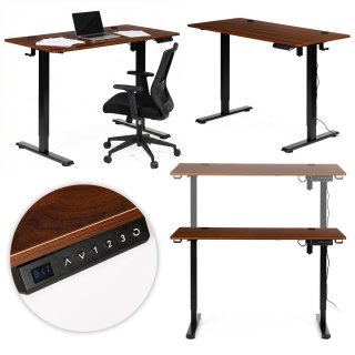 Biurko elektryczne stojące 120x60 cm regulacja wysokości 72-117 cm ModernHome