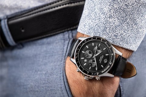Zegarek Męski Giewont Chronograph Sapphire Czarny GW3520-A4