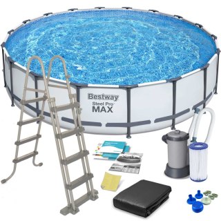 Basen Ogrodowy Stelażowy 549 x 122 cm 11w1 Bestway 56462