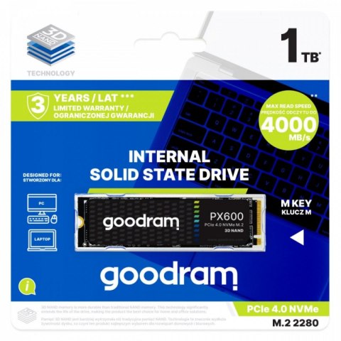 Dysk SSD GOODRAM SSDPR-PX600-1K0-80 (M.2 2280″ /1TB )