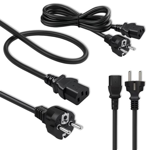 Qoltec Kabel zasilający SCHUKO/C13 | 2.5m