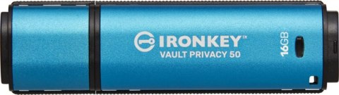 Pendrive KINGSTON IronKey Vault Privacy 50 Series (16 GB /Niebieski )