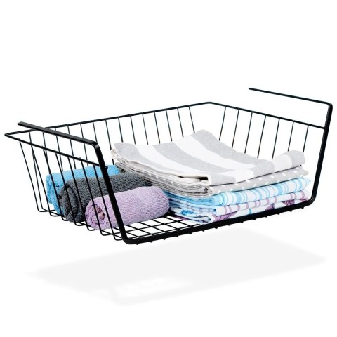 Koszyk podwieszany pod półkę metalowy czarny 40,5x26,5x14,5 cm