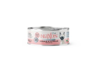 NAXOS CAT STERILIZED Puszka dla kotów sterylizowanych o smaku wieprzowiny i cielęciny 85g