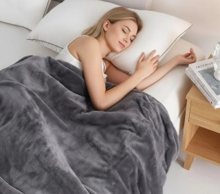 Koc elektryczny dwustronny 160x180 cm mata grzewcza regulacja temperatury pilot