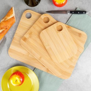Zestaw Deski do Krojenia Kuchenne Drewniane Bambusowe Solidne VILDE 3 szt.