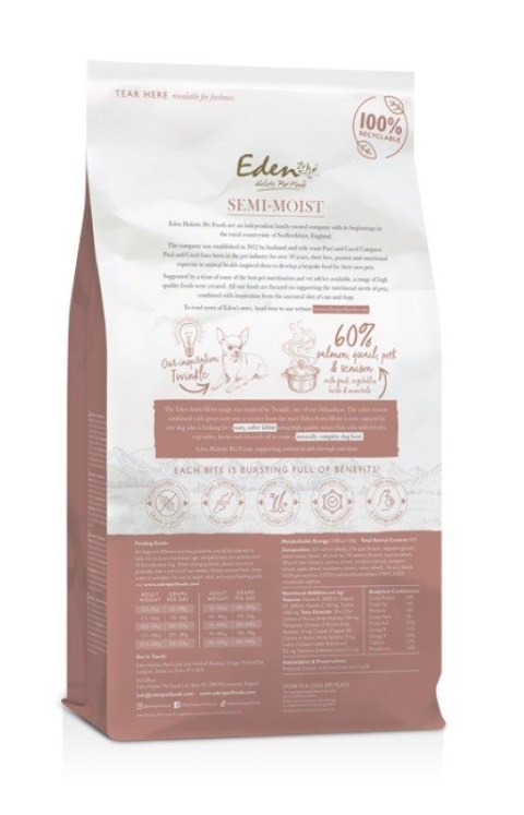 Eden Półwilgotna Łosoś i Przepiórka 10 kg