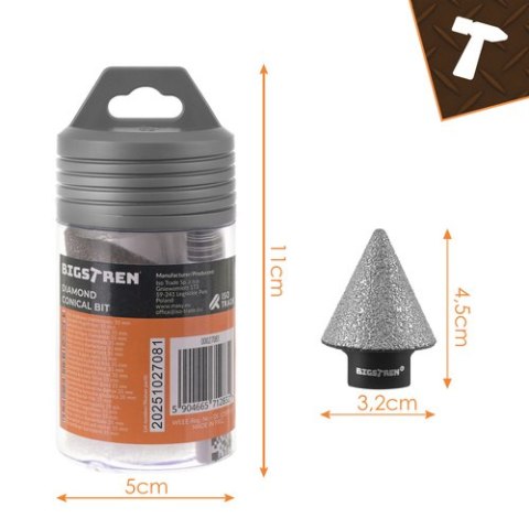 Frez stożkowy diamentowy 35mm Bigstren 27081