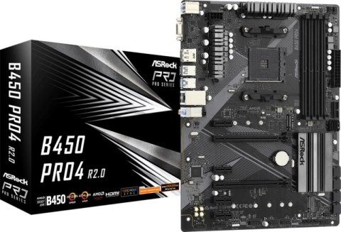 Płyta główna ASROCK B450 Pro4 R2.0 (Socket AM4 /ATX)