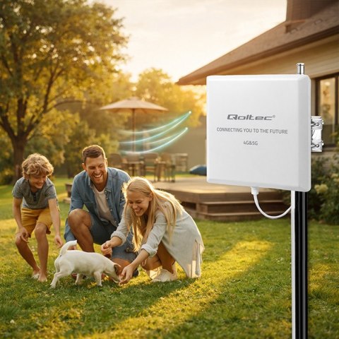 Qoltec Antena 4G 5G | 9dBi | kierunkowa | zewnętrzna | SMA | wodoodporna | 3m