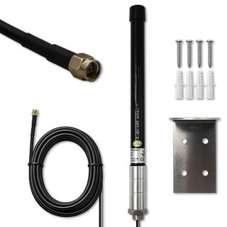 Qoltec Antena 4G LTE | 15dBi | dookólna | zewnętrzna | SMA | włókno szklane