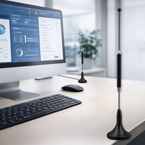 Qoltec Antena 4G LTE z podstawą magnetyczną| 5dBi | dookólna | wewnętrzna | 600-2700 MHz | SMA | 3m