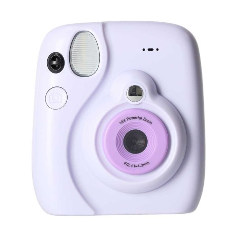 Aparat fotograficzny cyfrowy natychmiastowy 16x 128GB wkłady mazaki fioletowy