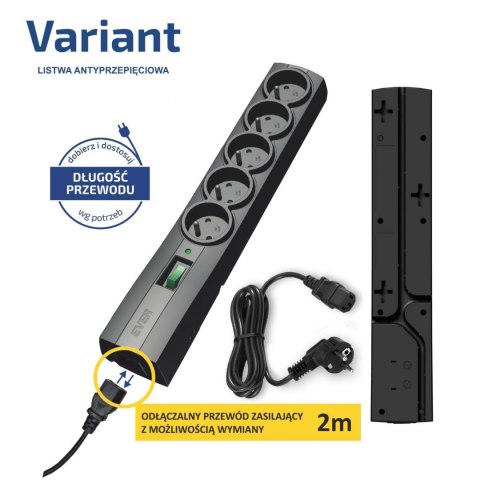 Listwa antyprzepięciowa Ever Variant 2m Listwa antyprzepięciowa Ever Variant 2m