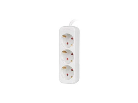Listwa przedłużacz Lanberg 1,5m biała 3x 230V Schuko, kabel wykonany z pełnej miedzi Listwa przedłużacz Lanberg 1,5m biała 3x 230V Schuko, kabel wykonany z pełnej miedzi
