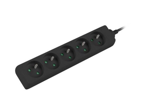 Listwa przedłużacz Lanberg 1,5m czarna 5x 230V PL, kabel wykonany z pełnej miedzi Listwa przedłużacz Lanberg 1,5m czarna 5x 230V PL, kabel wykonany z pełnej miedzi