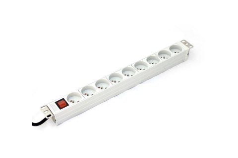 Listwa zasilająca DIGITUS 19'' 9 gniazd 2P+Z, kabel dł. 2m +wtyk C14, wyłącznik Listwa zasilająca DIGITUS 19'' 9 gniazd 2P+Z, kabel dł. 2m +wtyk C14, wyłącznik