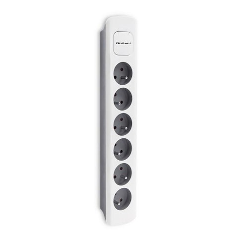 Listwa zasilająca Qoltec 6 gniazd | 1.8m | Szara Listwa zasilająca Qoltec 6 gniazd | 1.8m | Szara