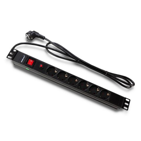Listwa zasilająca Qoltec do RACK 19" 1U PDU CB 6xSCHUKO 2m Listwa zasilająca Qoltec do RACK 19" 1U PDU CB 6xSCHUKO 2m