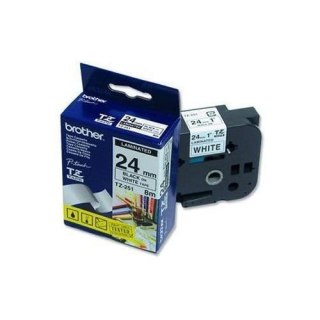 Tasiemka Brother TZe-251 24mm Black/white