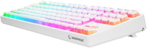 Klawiatura przewodowa Rampage TKL GHOST biały