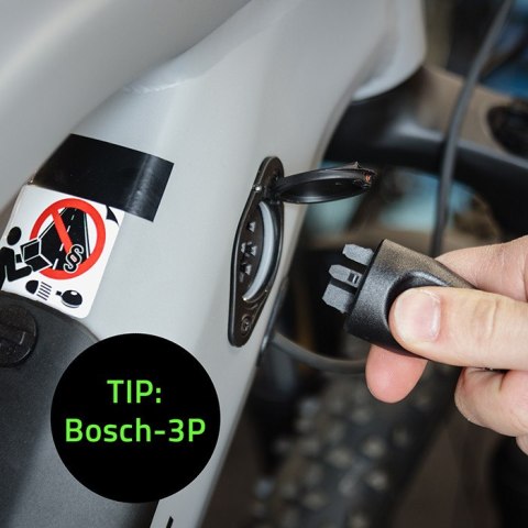 Qoltec Szybka Ładowarka do roweru elektrycznego | wtyczka Bosch 3P | 36V | 42V | 2A | +kabel zasilający