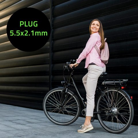 Qoltec Szybka Ładowarka do roweru skutera elektrycznego | 5.5*2.1 | 36V | 42V | 4A | wodoodporna +kabel zasilający