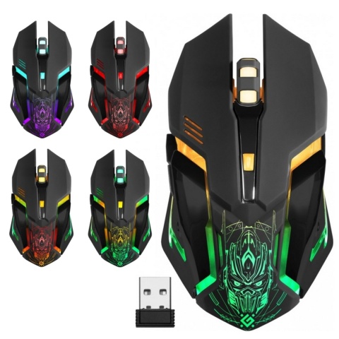 Mysz bezprzewodowa Defender TRIGGER GM-934 optyczna 3200dpi czarna LED AKUMULATOR 6 przycisków Gaming