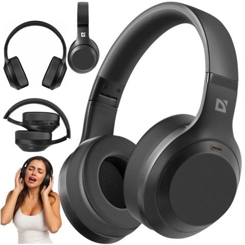 SŁUCHAWKI DEFENDER BLUETOOTH FREEMOTION B695 ANC CZARNE