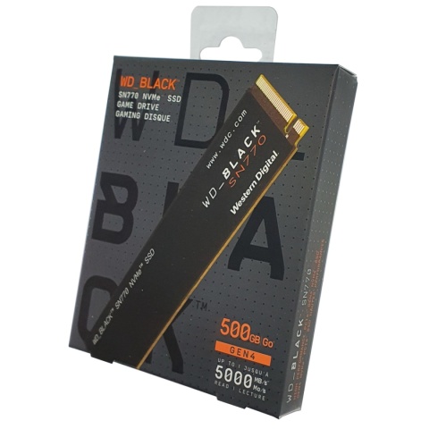 Western Digital Dysk SSD WD Black 500GB SN770 NVMe 2280 M2 WDS500G3X0E