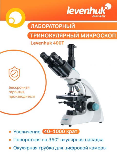 Trójokularowy mikroskop Levenhuk 400T