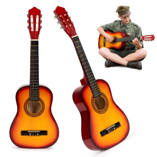 Gitara dla dzieci duża klasyczna drewniana 6 strun ECOTOYS