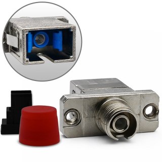 Qoltec Adapter hybrydowy SC/UPC - FC/UPC | Simplex | Singlemode